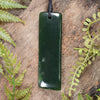 NZ Greenstone Medium Freeform Toki Pendant Kawakawa Pounamu