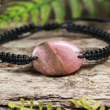 NZ Rhodonite Adjustable Cord Bracelet (BN193)