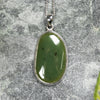 NZ Greenstone Medium Sterling Silver Pendant (BP863) Hapopo Pounamu