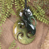 Manaia carved from Flower Jade Pounamu - NZ Greenstone