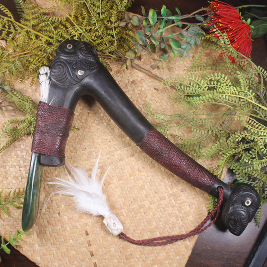Toki Poutangata with Kawakawa Pounamu - NZ Greenstone