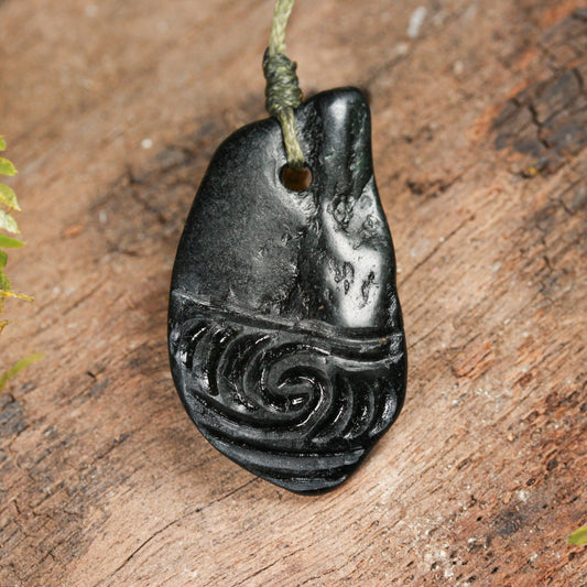 NZ Serpentine XSmall Freeform Pendant (BN220)