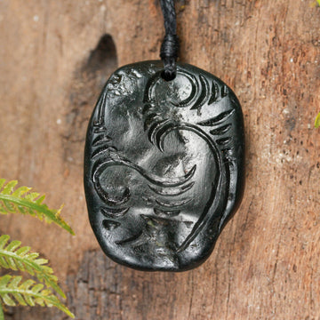 NZ Serpentine Small Freeform Pendant (BN421)