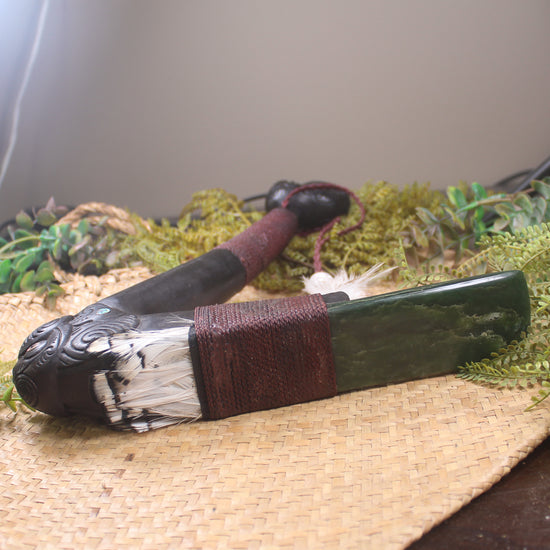 Toki Poutangata with Kawakawa Pounamu - NZ Greenstone