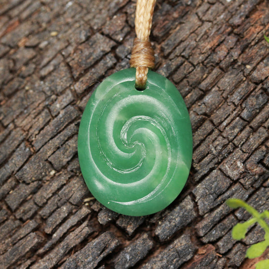 Chrysoprase XSmall Freeform Koru Pendant (BN427)
