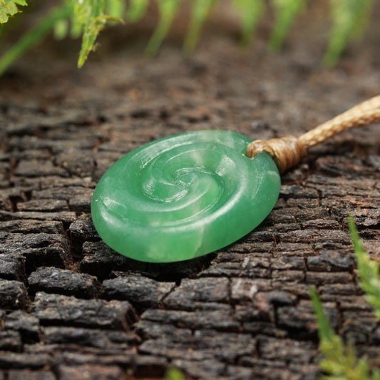 Chrysoprase XSmall Freeform Koru Pendant (BN427)