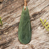 NZ Greenstone Small Freeform Roimata Pendant (BN425) Inanga Pounamu