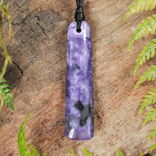 Charoite Small Freeform Toki Pendant (BN459)