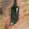NZ Greenstone XSmall Freeform Niho Taniwha Tooth Pendant (BN433) Tangiwai Pounamu
