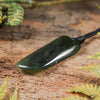 NZ Greenstone XSmall Freeform Niho Taniwha Tooth Pendant (BN433) Tangiwai Pounamu