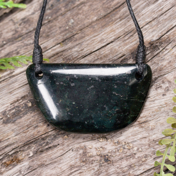 NZ Serpentine Small Freeform Shield or Breastplate Pendant