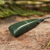 NZ Greenstone Small Freeform Toki Pendant (BN478) Kawakawa Pounamu