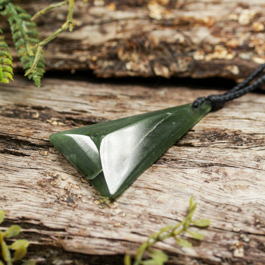 NZ Greenstone Small Freeform Toki Pendant (BN485) Tangiwai Pounamu