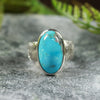 Kingman Mine Turquoise Sterling Silver Ring S8 (S600)