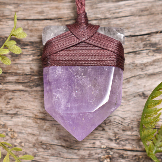Amethyst Small Point Pendant (S354)