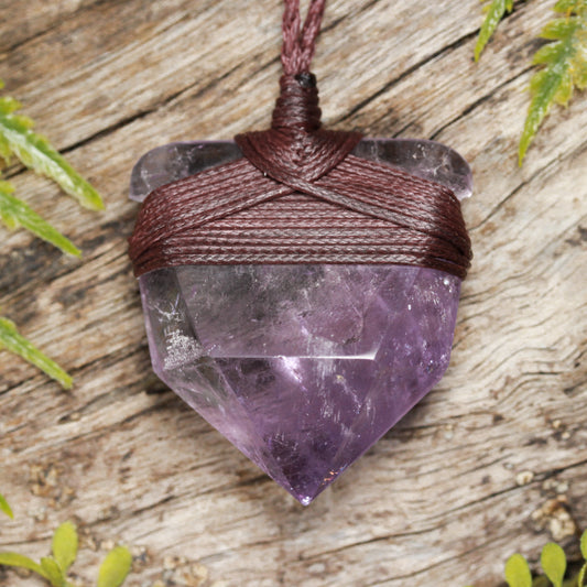 Amethyst Small Point Pendant (S399)