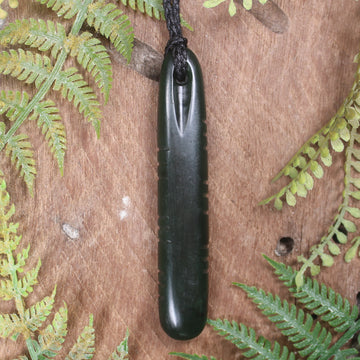 Kawakawa Pounamu Roimata Pendant - NZ Greenstone