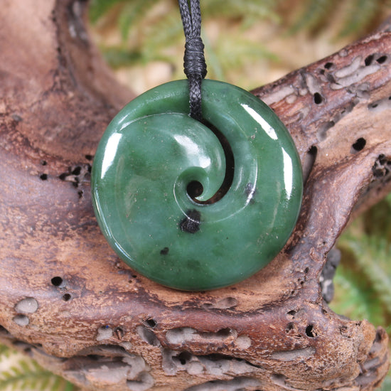 Koru carved from Hapopo Pounamu - NZ Greenstone