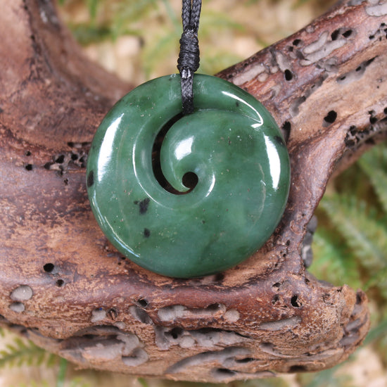 Koru carved from Hapopo Pounamu - NZ Greenstone