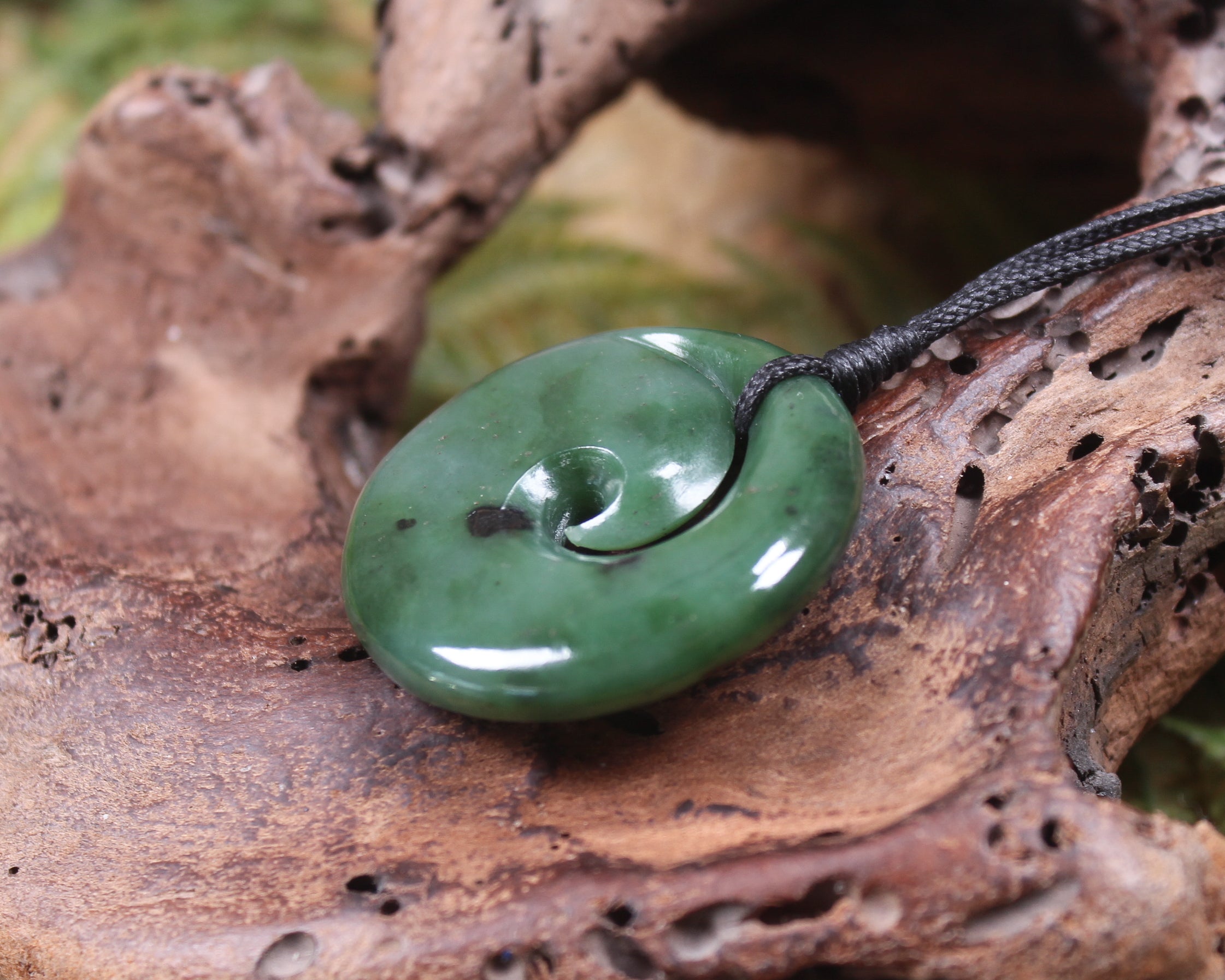 Koru carved from Hapopo Pounamu - NZ Greenstone