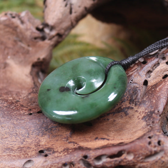 Koru carved from Hapopo Pounamu - NZ Greenstone