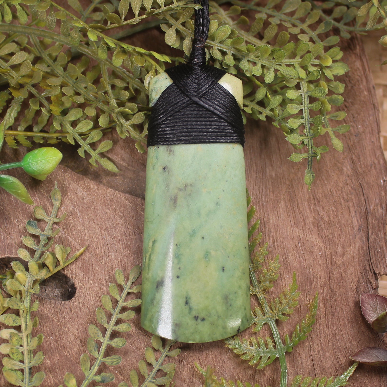 Flower Jade pounamu roimata and toki pendants - NZ Greenstone