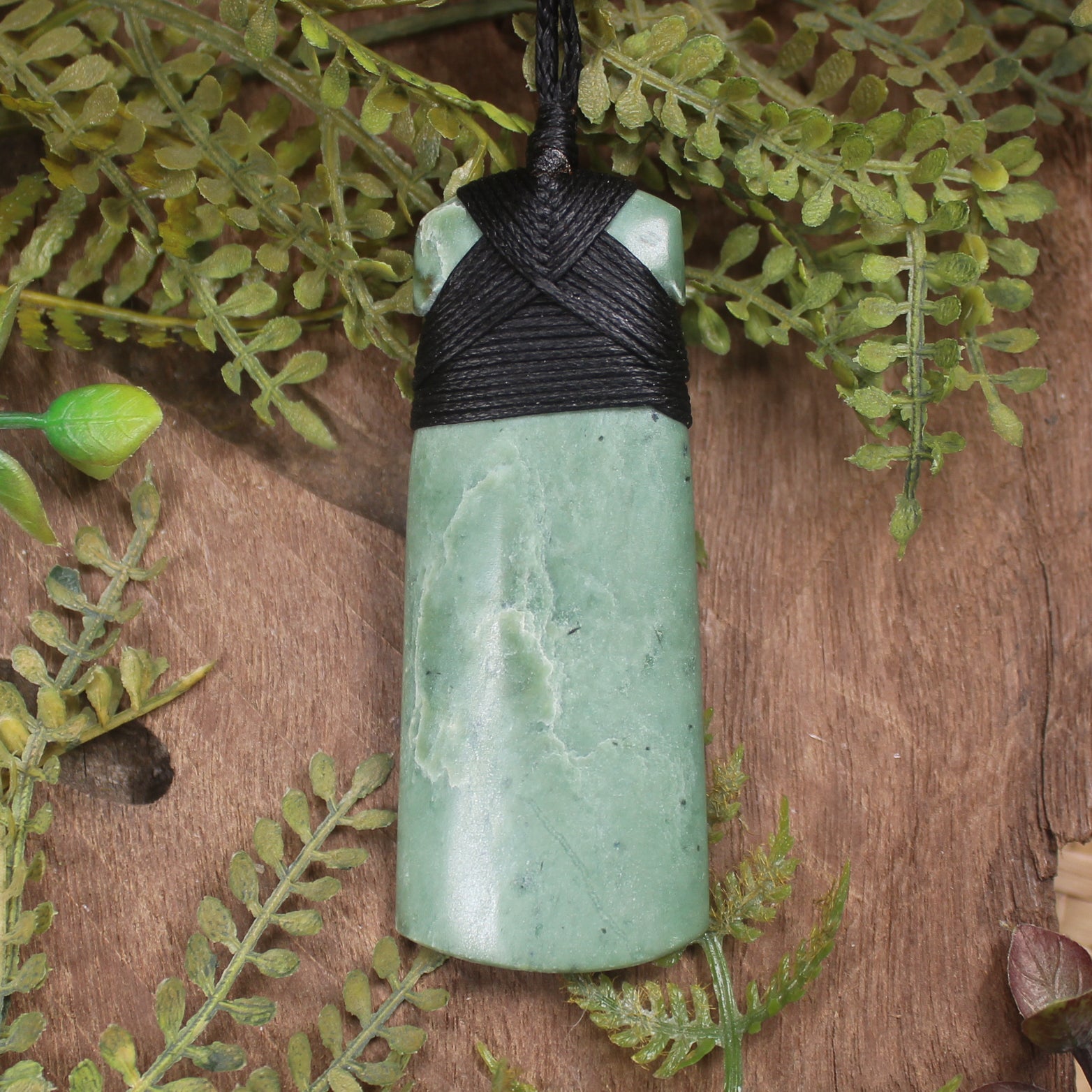 Pair of Toki and Roimata pendants carved from Auhunga pounamu - NZ Greenstone