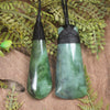 Hapopo pounamu roimata and toki pendants - NZ Greenstone