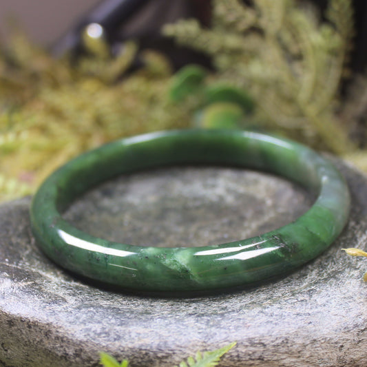 Bangle carved from Kawakawa Pounamu - NZ Greenstone