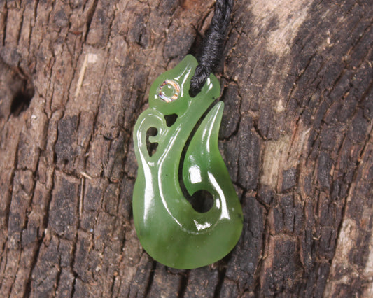 Manaia carved from Hapopo Pounamu - NZ Greenstone