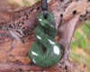 Twist carved from Kawakawa Pounamu - NZ Greenstone