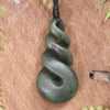 Twist or Pikorua carved from Hapopo Pounamu - NZ Greenstone