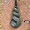 Twist or Pikorua carved from Hapopo Pounamu - NZ Greenstone