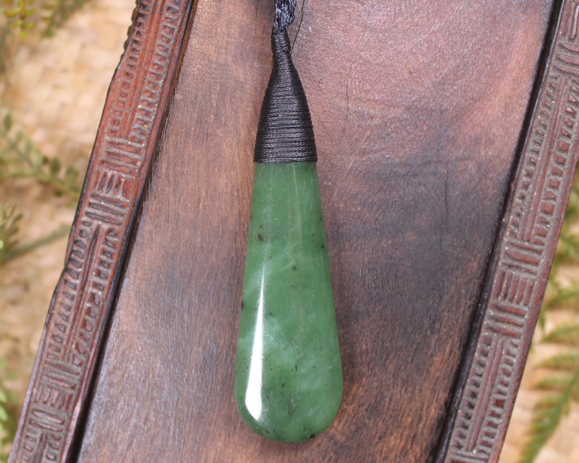Roimata Teardrop carved from Hapopo Pounamu - NZ Greenstone