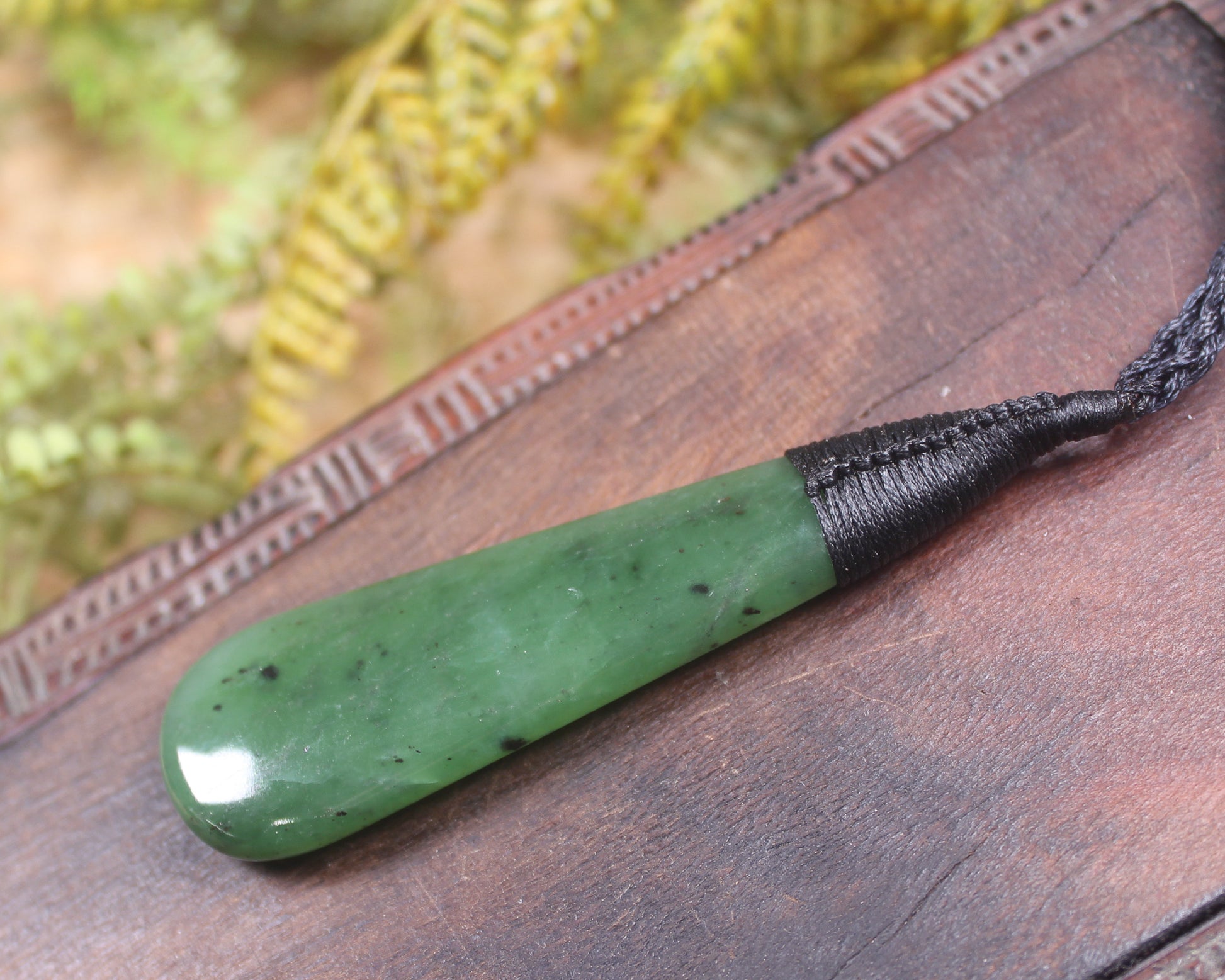 Roimata Teardrop carved from Hapopo Pounamu - NZ Greenstone