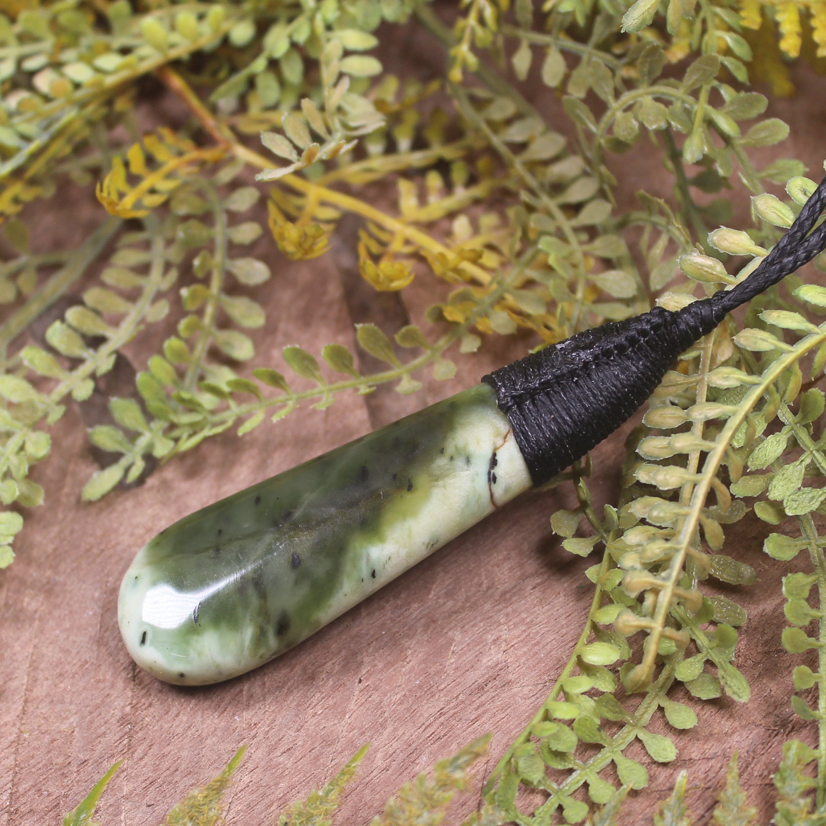 Roimata or Teardop carved from Hapopo Pounamu - NZ Greenstone