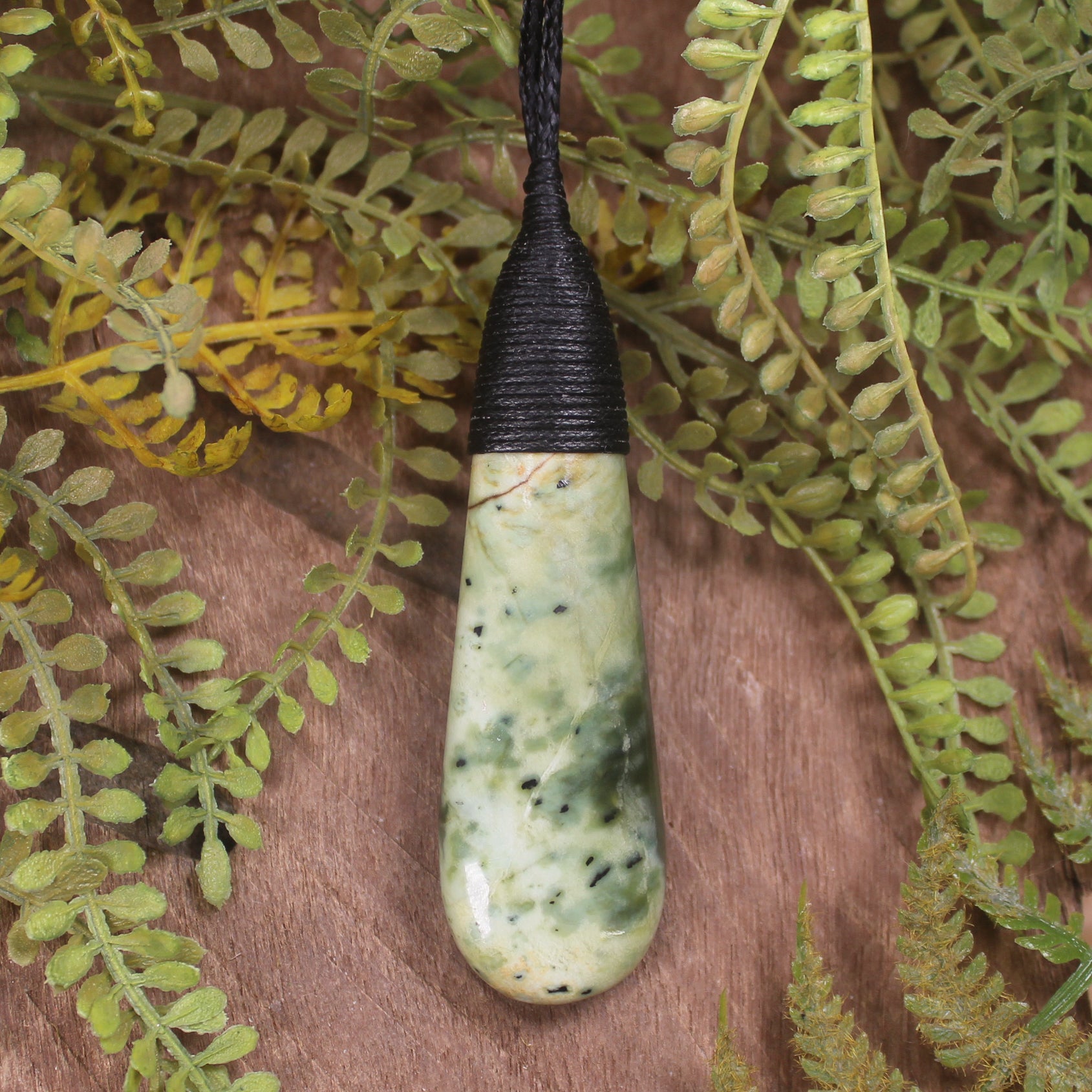 Roimata or Teardop carved from Hapopo Pounamu - NZ Greenstone