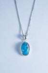 Kingman Mine Turquoise Sterling Silver Pendant (AZ082)