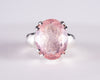 Rose Quartz Sterling Silver Ring US 6 (BM593)