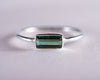 Green Tourmaline Sterling Silver Ring US8 (BM598)