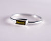 Green Tourmaline Sterling Silver Ring US6 (BM599)