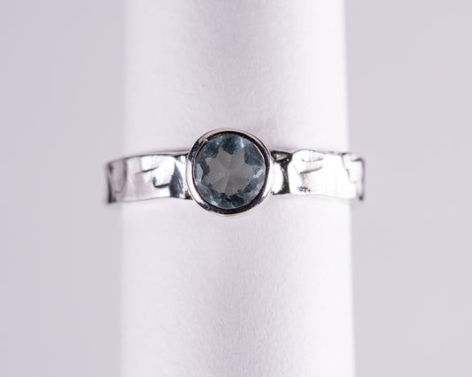Blue Topaz sterling silver ring