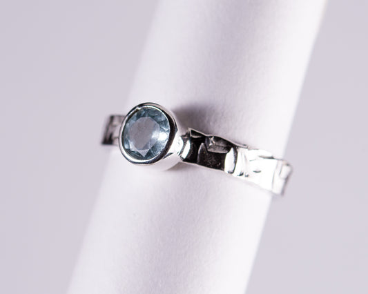 Blue Topaz sterling silver ring