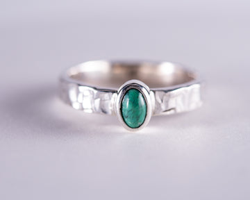 Kingman Mine Turquoise Sterling Silver Ring S7 (BM611)