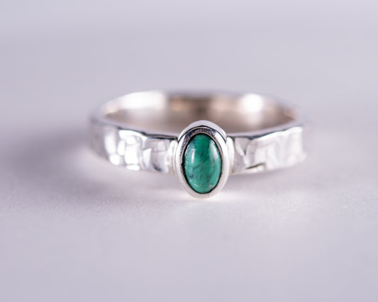 Kingman Mine Turquoise Sterling Silver Ring S7 (BM611)