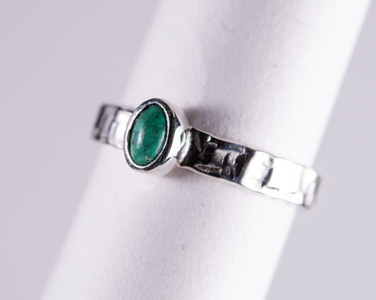 Kingman Mine Turquoise Sterling Silver Ring S7 (BM611)
