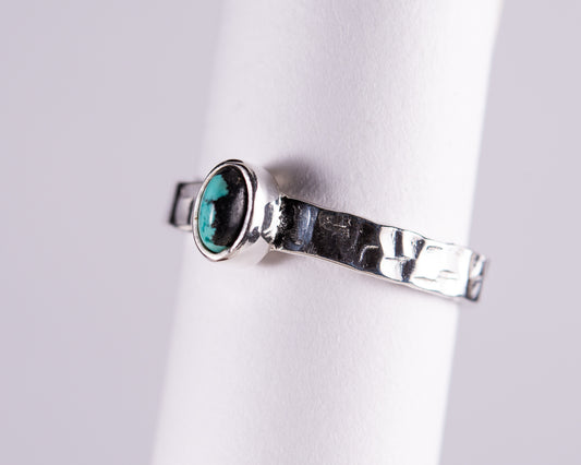 Kingman Mine Turquoise Sterling Silver Ring S8 (BM612)