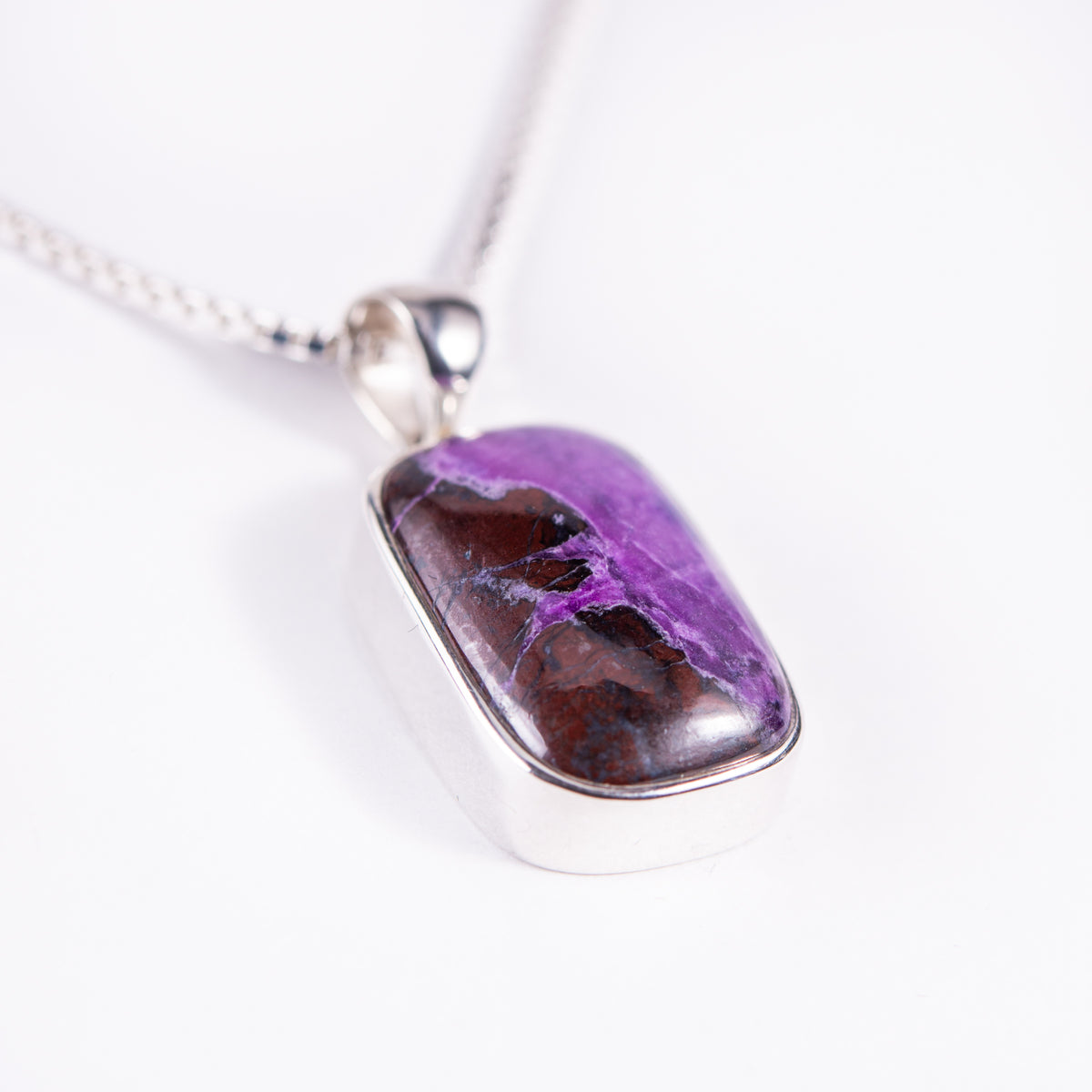 Sugilite Small Sterling Silver Pendant