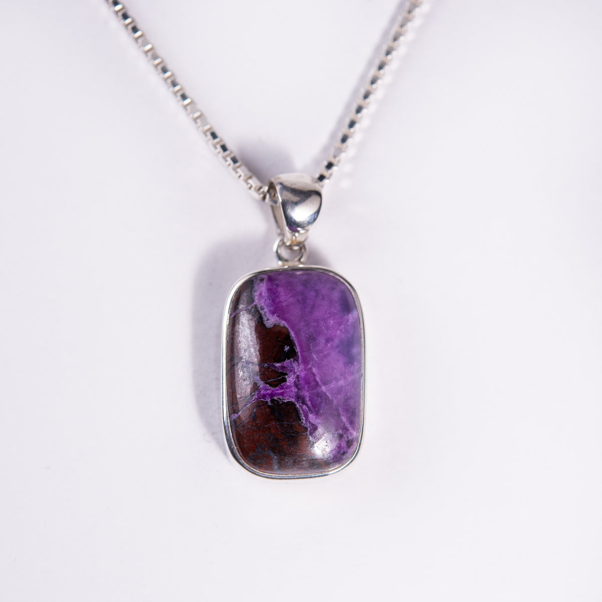 Sugilite Small Sterling Silver Pendant