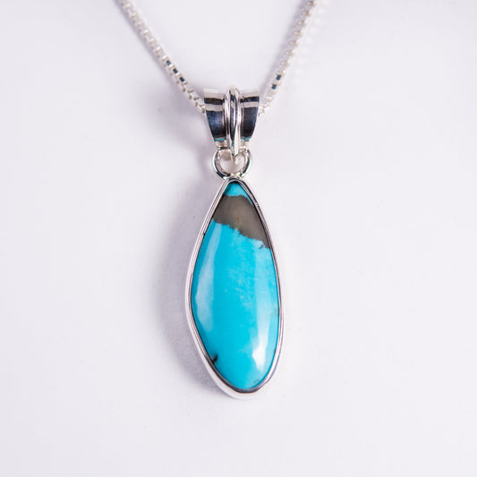 Kingman Mine Turquoise Sterling Silver Pendant